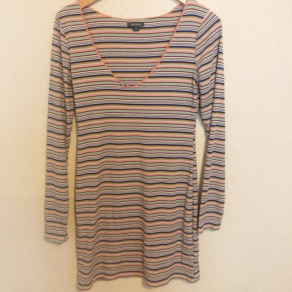 Striped t shirt dress (fitted)